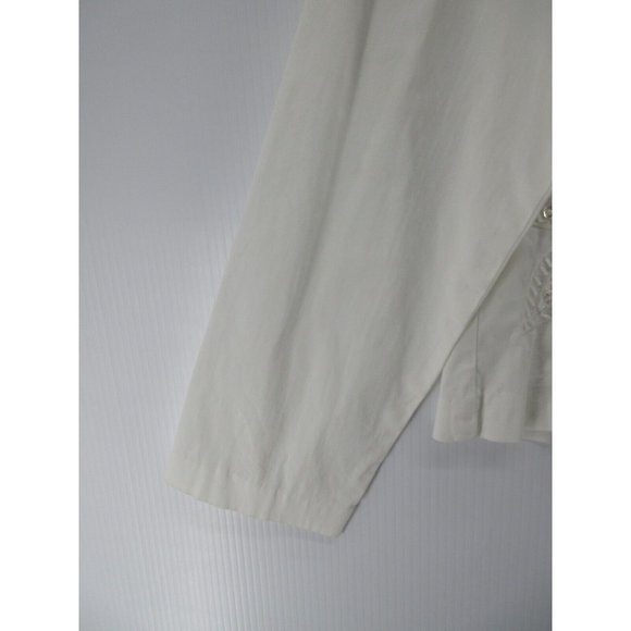 Catherine Stewart Shirt Small Button Up Beaded Floral Career Preppy* - Picture 3 of 13